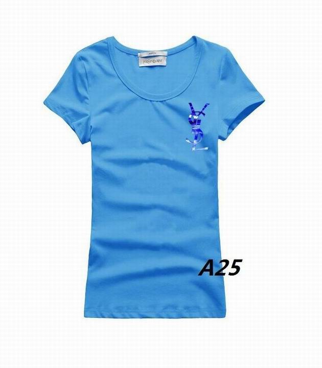 YSL short round collar T woman S-XL-139